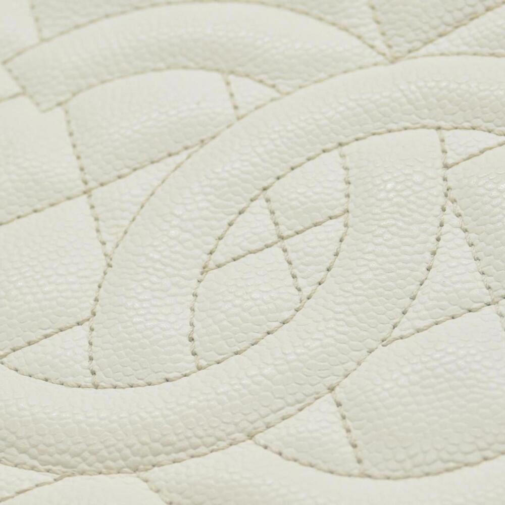 $3500 Chanel Caviar Quilted XL Grand Shopping Tote GST White - Picture 14 of 15